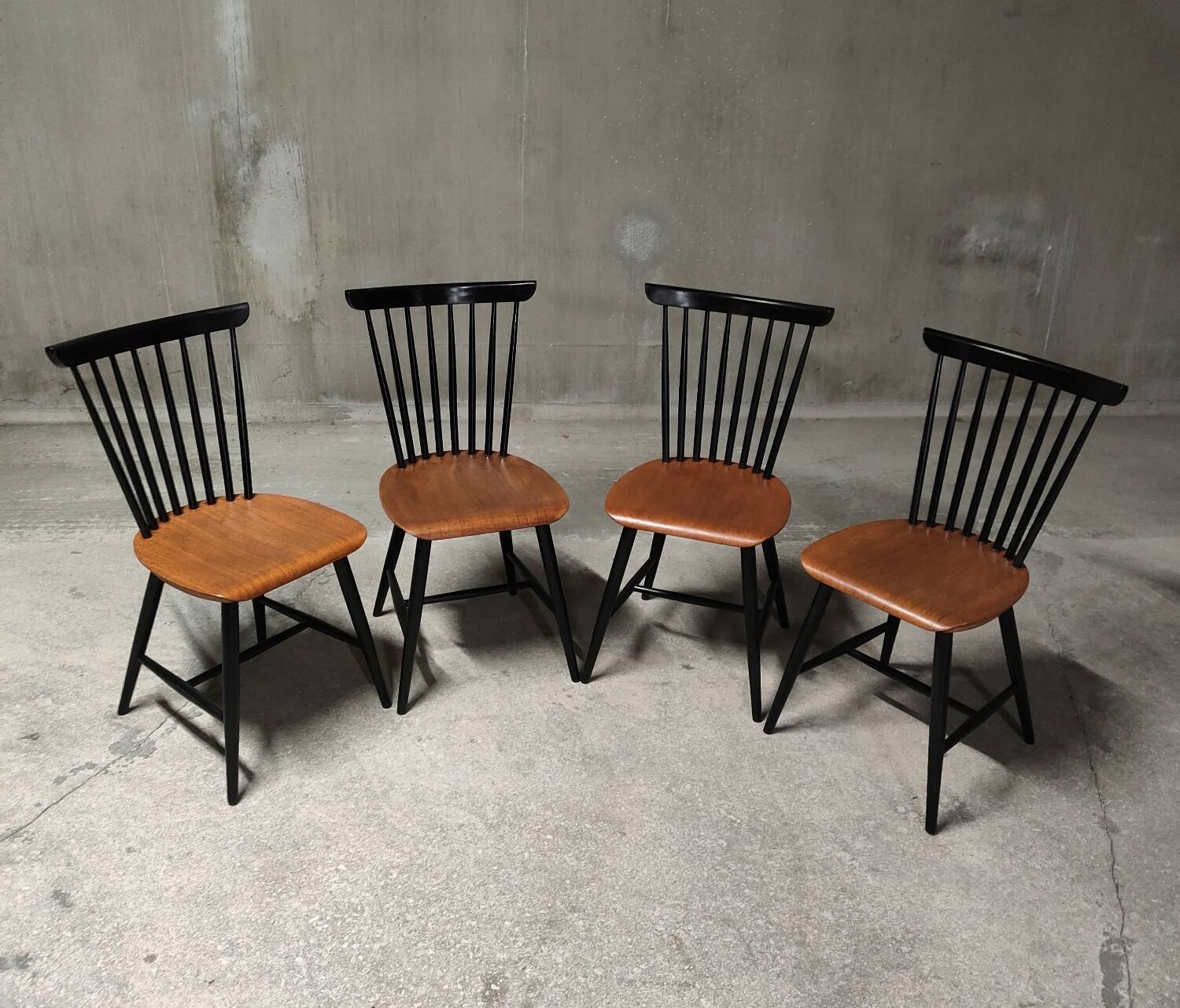 4 Scandinavian 60's Samcom lounge chairs