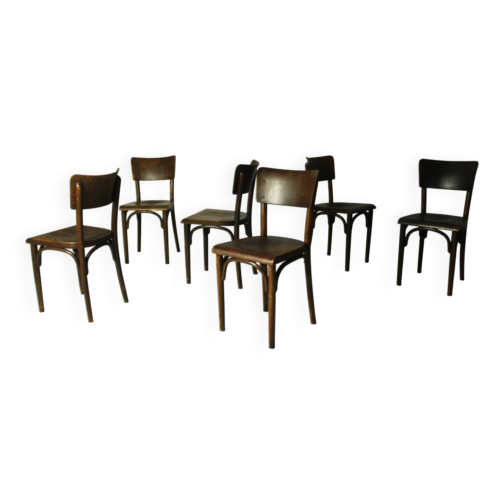 Pub Chairs from Thonet, 1930s, Set of 6