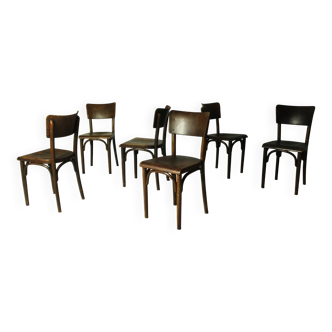 Pub Chairs from Thonet, 1930s, Set of 6