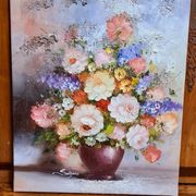 An oil painting on canvas by Edmon Sanders