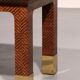 Harrison Van Horn wood and brass rectangle coffee table