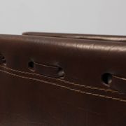Vintage Magazine rack in chrome and faux leather, France 1960s