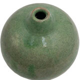 Two handcrafted enamelled ceramic vases