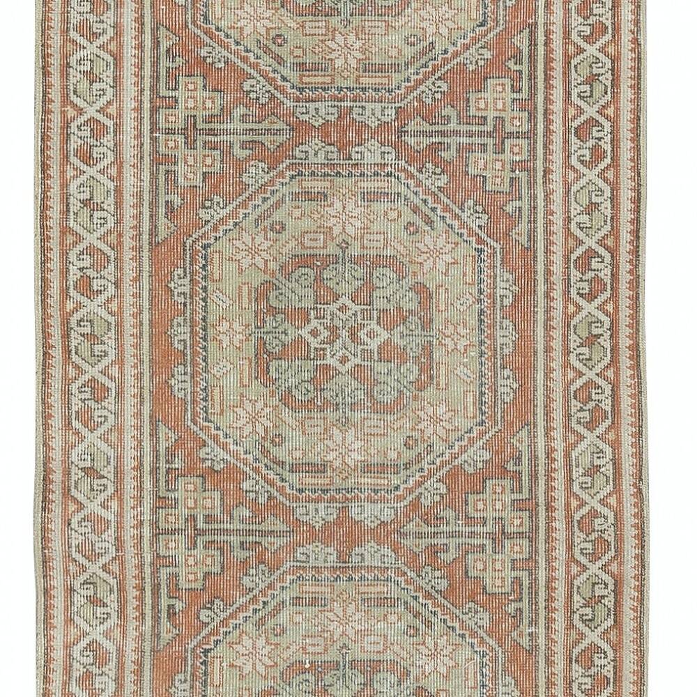 Vintage Runner Rug for Kitchen. Handmade Hallway Rug. Turkish Stair Rug. Narrow Corridor Rug