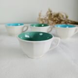 Set of 4 Digoin Sarreguemines coffee cups