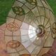 Mother-of-pearl and brass pendant light
