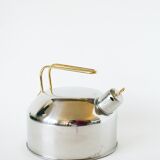 bouilloire en inox chrome & doré, 1970