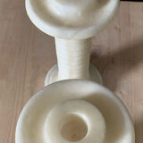 Pair of albatre candle holders