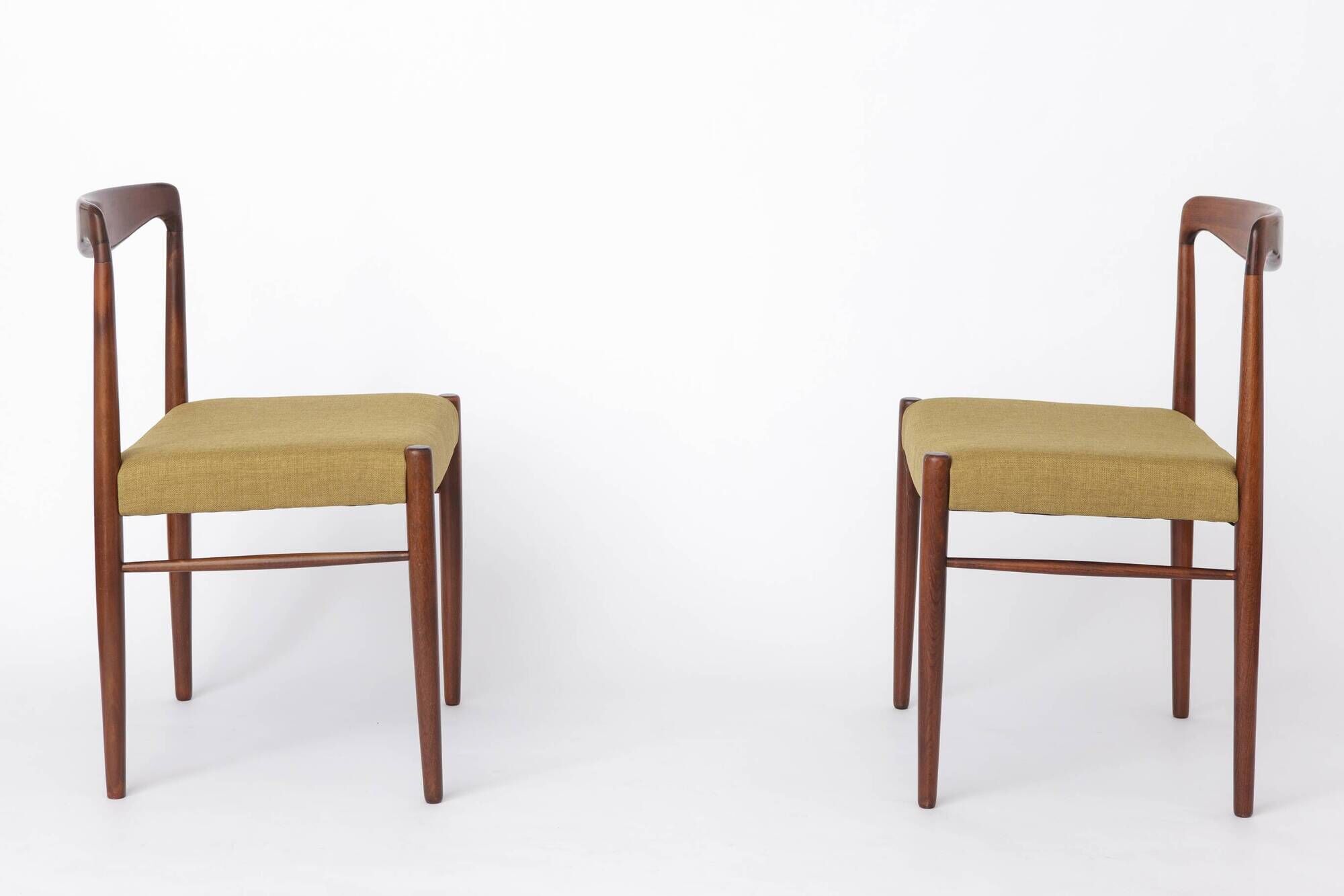 Set 5+1 Vintage Teak Dining Chair Set , 1970s German Lübke Style