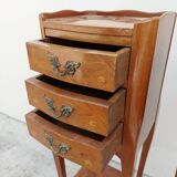 Pair of louis XV bedside tables in rosewood marquetry