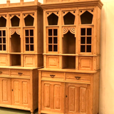 Pair of showcase furniture in solid fir XX century