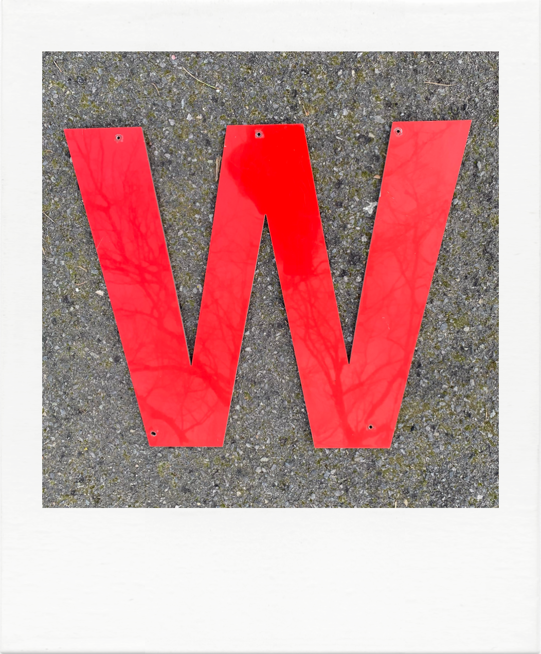 Ancient letter sign aluminium dibond