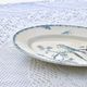 Oval dish 19th century Gien iron earth "Provençal" birds swallows