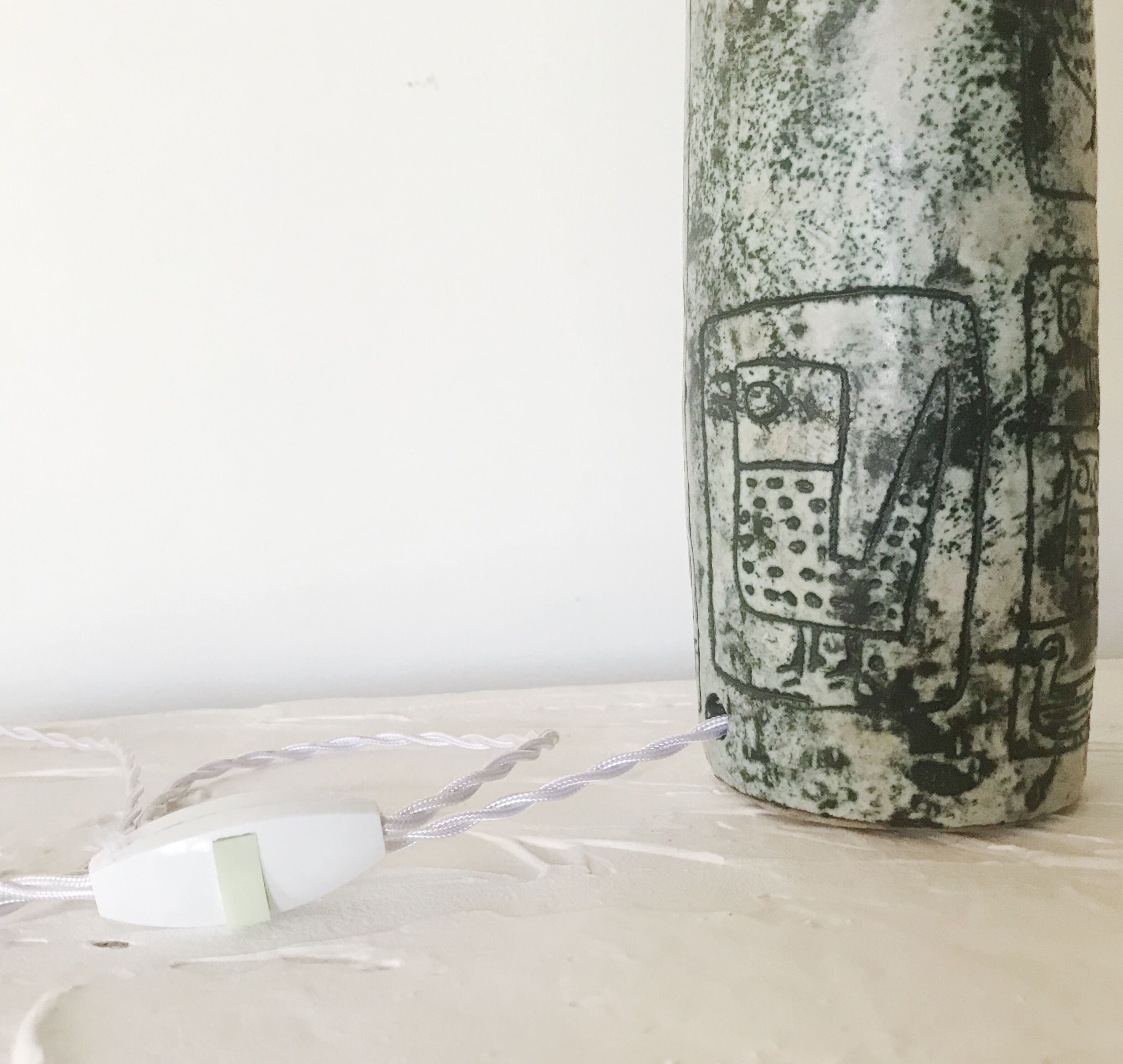 Jacques Blin's green water ceramic lamp, 1950