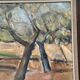 Original Swedish Oil on Canvas – "Olive Trees" by Bruno Fagerlund – Signed – Vintage and Framed – 57 × 38 cm (22.4" × 15")