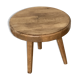 Tabouret door tripod plant sofa end in solid oak 1950 Vintage furniture decoration