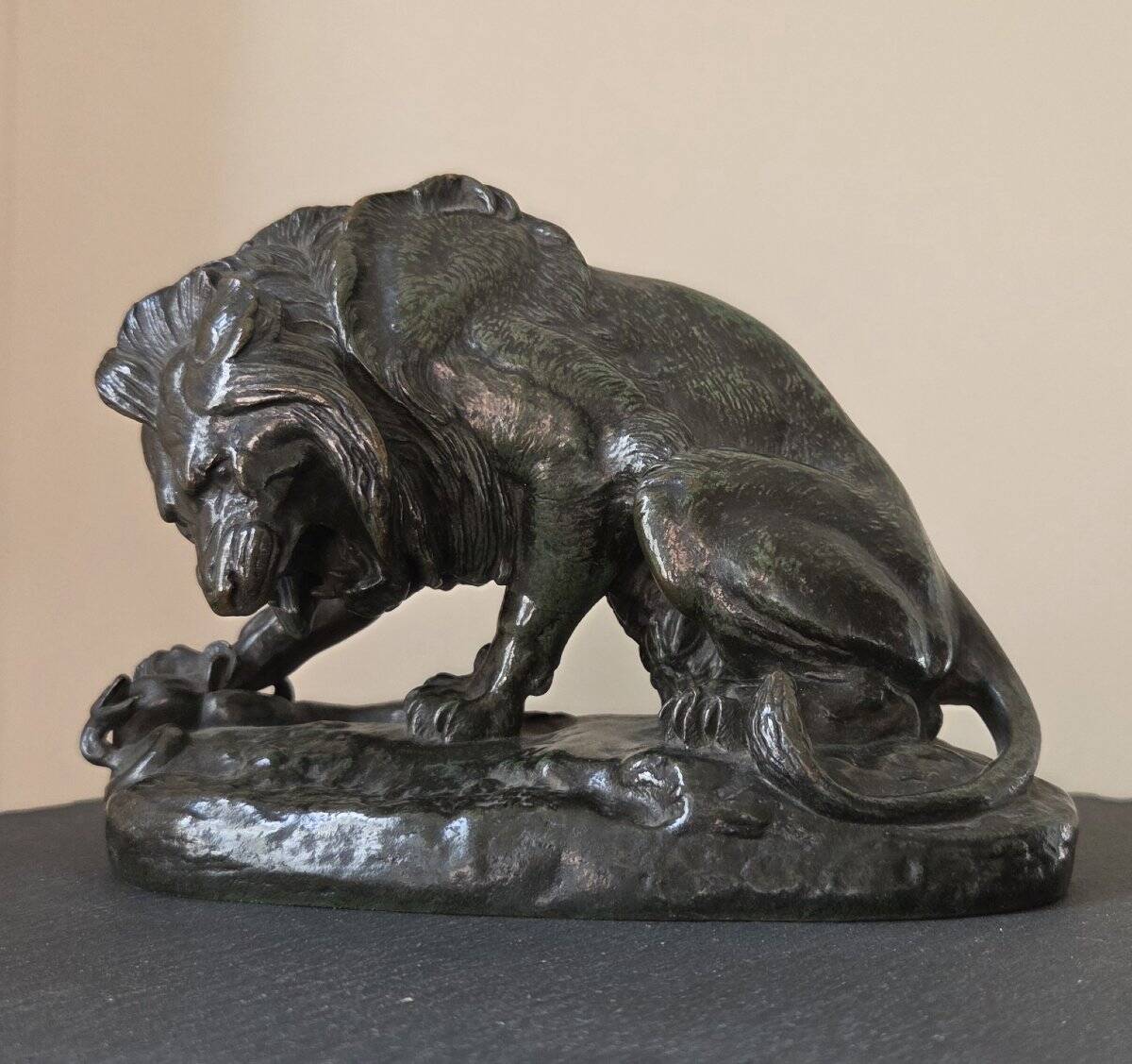 Bronze sculpture by Antonin-Louis BARYE (1796-1875)