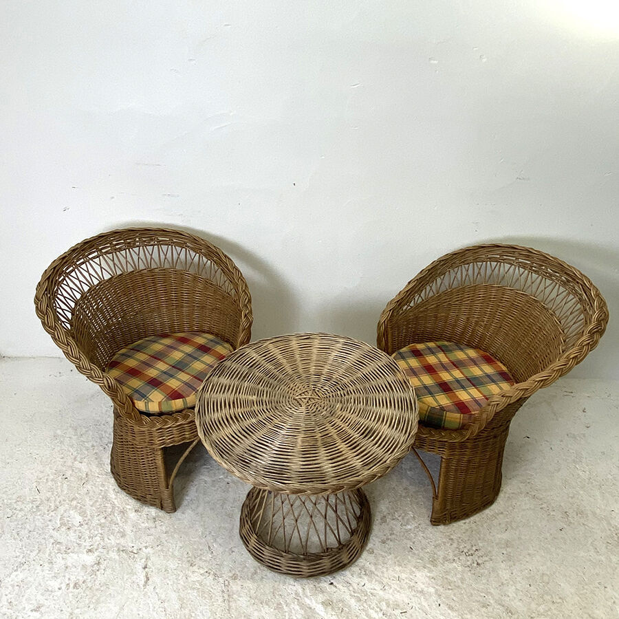 Vintage rattan living room 70'set