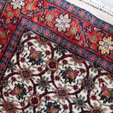 Tapis Vintage Indien Mahal Fait Main en Laine – Années 1970 – 78 x 125 cm