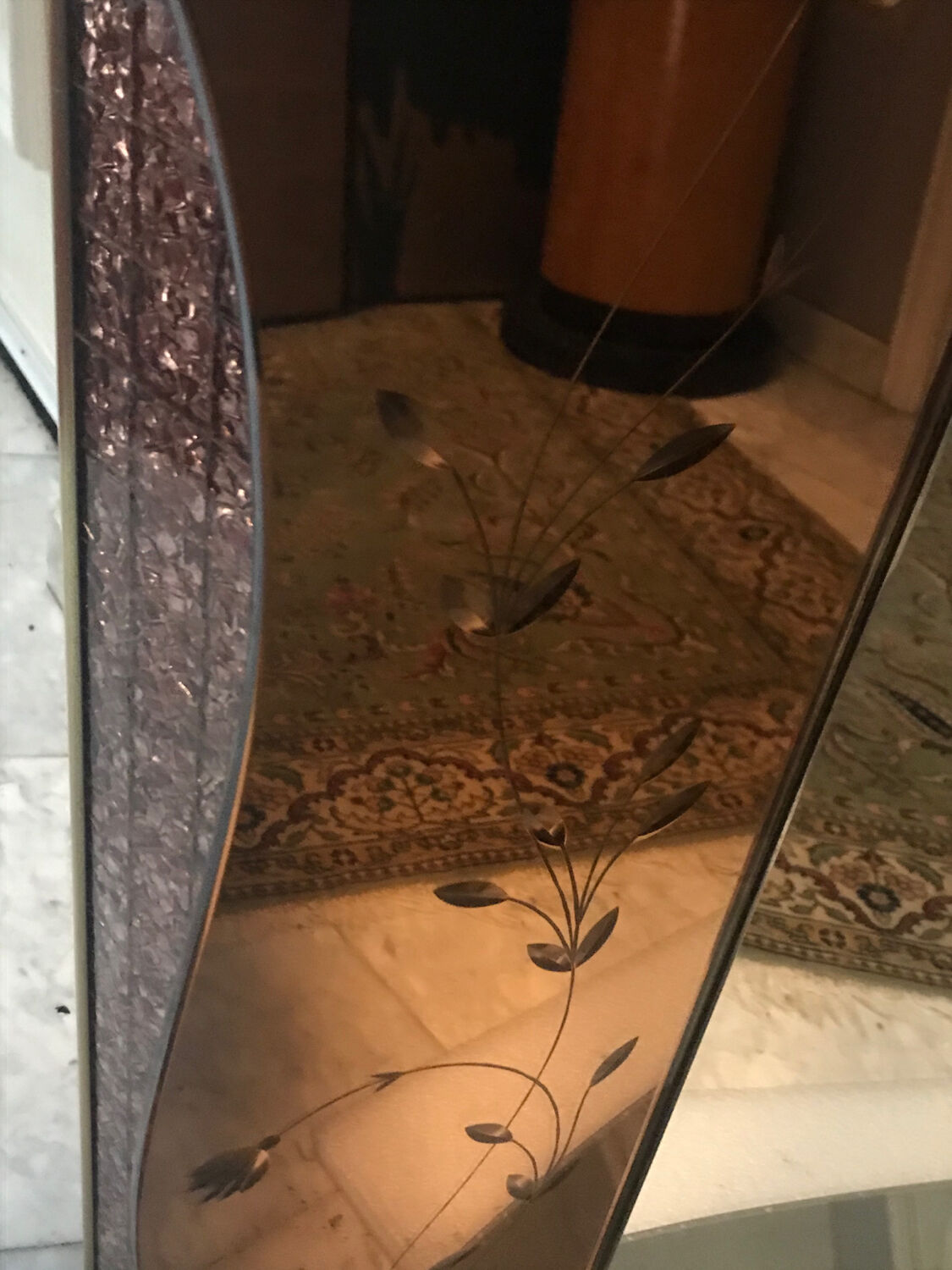 Mirror - venetian art-deco coat holder 126x193cm