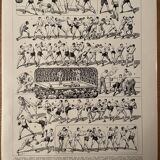 Lithograph engraving on boxing from 1928