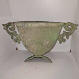 Medici wall vase in patinated iron