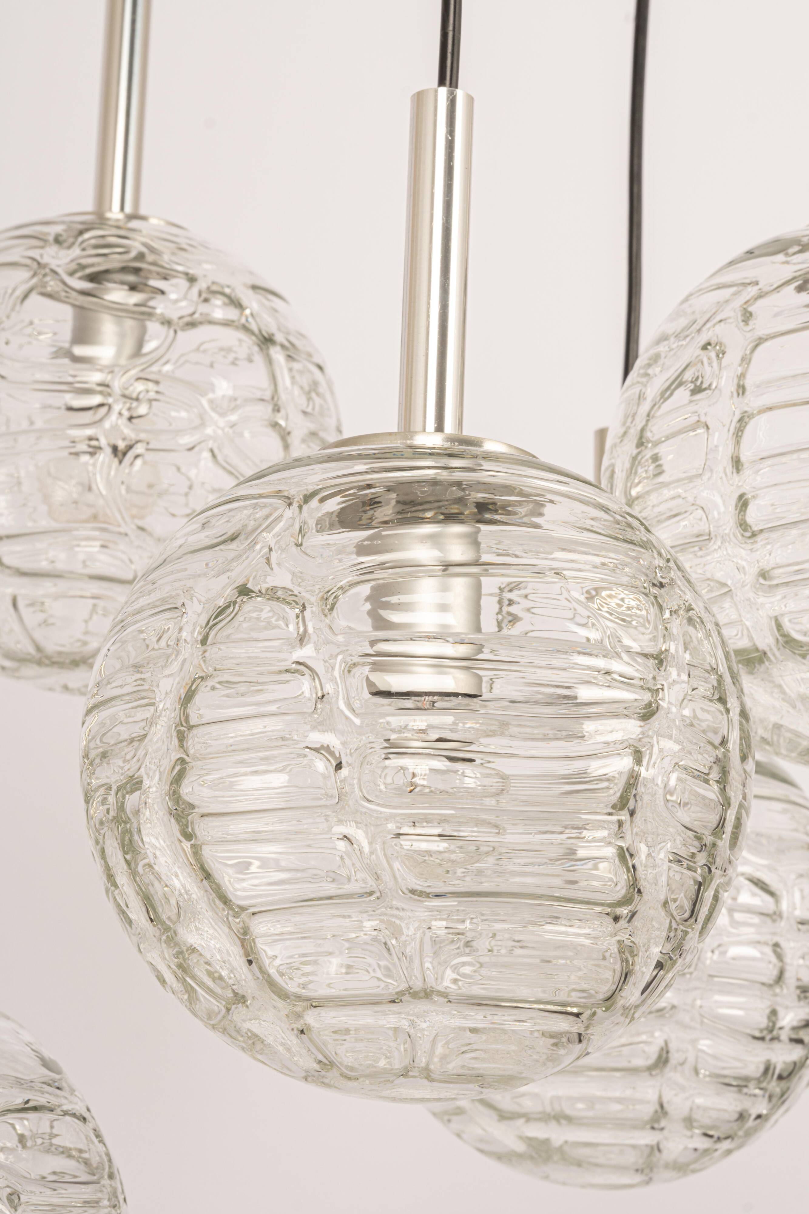 Cascading chandelier in Murano glass by Doria, Germany, 1970s.