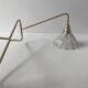 Old brass and prismatic glass xxl stem lamp