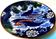 Decorative porcelain plate featuring a koi carp.