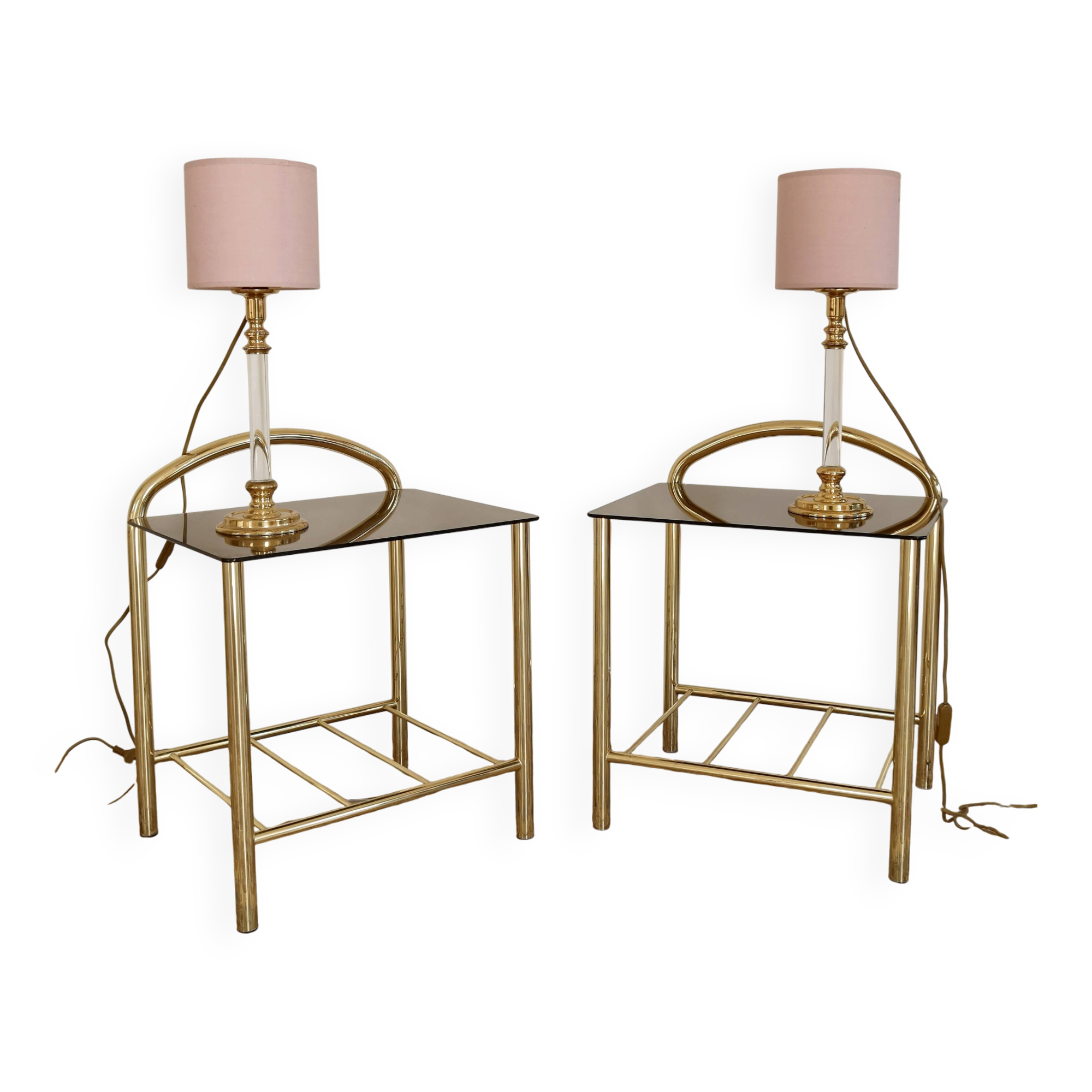 Pair of vintage bedside lamps - Art Deco style