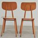 Pair of TON bystrice chairs, Thonet, white, Eastern Europe 1960.