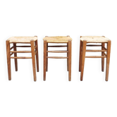 3 straw stools