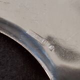 Silver-plated metal serving spoon and French fry shovel signed "Wiskmann"