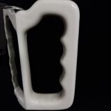 Large art deco insulating coffee maker in hammered metal and porcelain (by bauscher & sus)