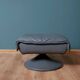 Vintage mid-century Danish leather footstool