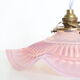 Suspension en verre rose