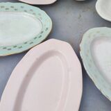 Ensemble de 6 raviers en faience ancienne par Gien et St Amand