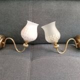 Set of Golden Wall Sconces