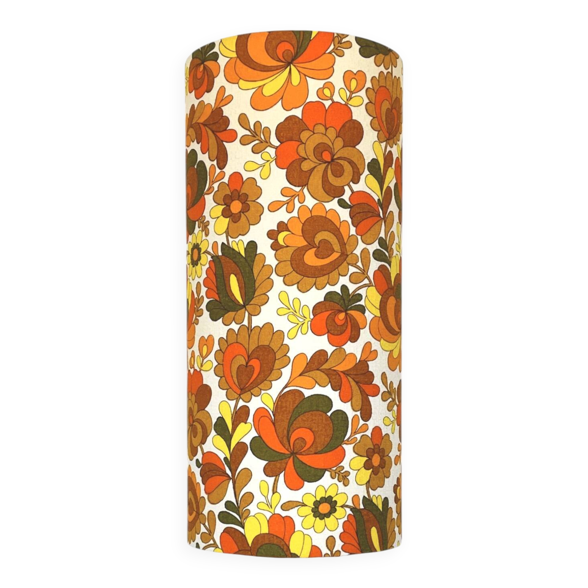 Chrysanthemum Lampshade H60 D28 - Vintage Floral Fabric