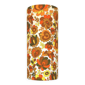 Abat-jour Chrysanthème H60 D28 - tissu floral vintage