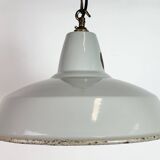 Industrial Grey Enamel Factory Pendant Lamp from Thorlux, 1960s