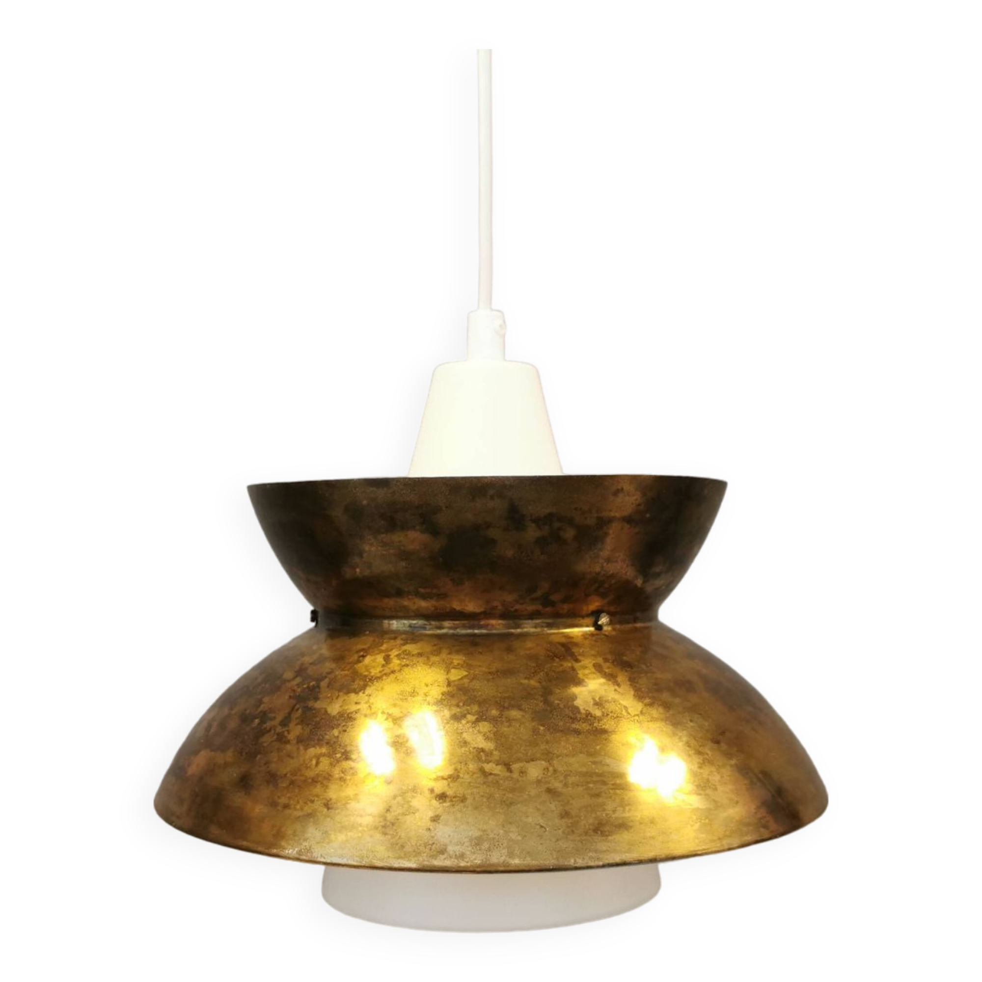 Navy hanging lamp, by Utzon for Louis Poulsen Denmark 1960s.