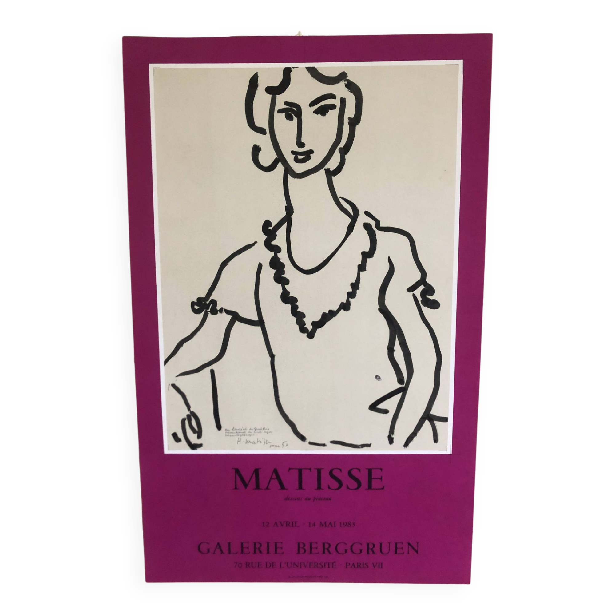 Poster Matisse Galerie Berggruen Paris 1983