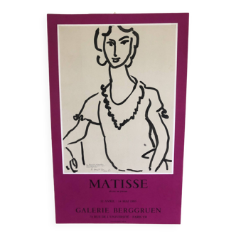 Affiche Matisse Galerie Berggruen  Paris 1983