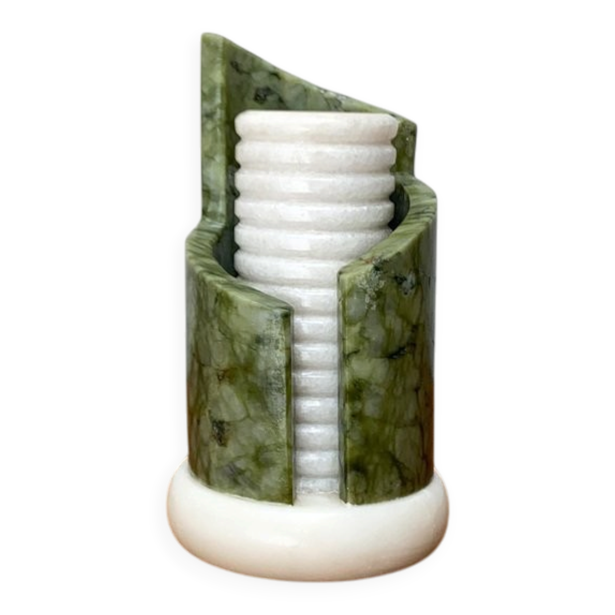 Postmodern stone table lamp, 1980s