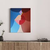 The kiss colorful handmade paint