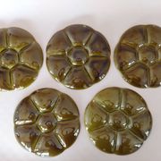10 earthenware oyster plates from Gien