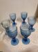 6 seventies/eighties stemmed glasses with fruity decoration