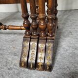 Pyroengraved wooden trundle tables