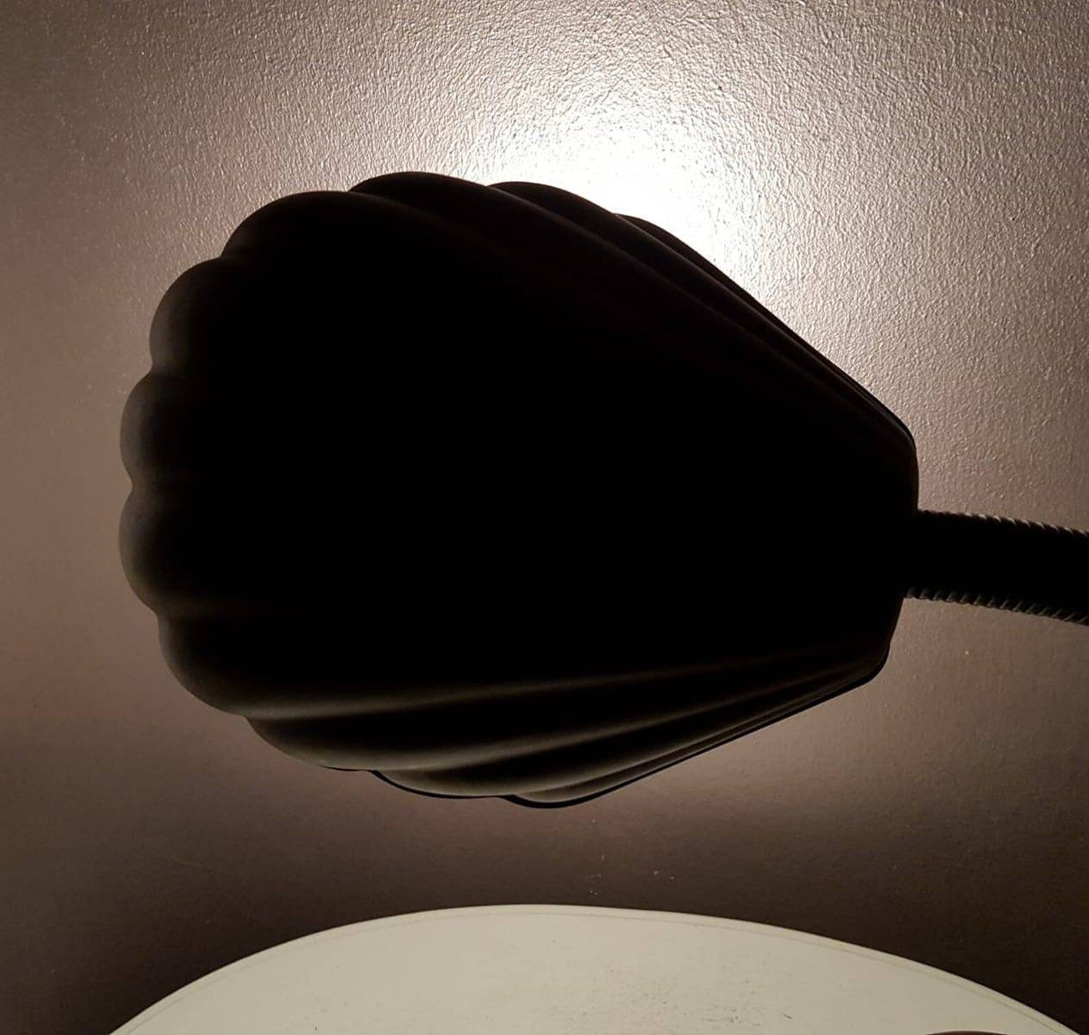 Vintage desk lamp in 1970s brown metal shell